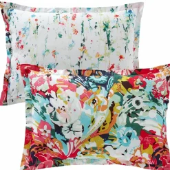 Becquet Linge de lit motif à fleurs multicolores - CRÉATION< Housse De Couette|Linge De Lit Fantaisie, Linge De Lit Brodé