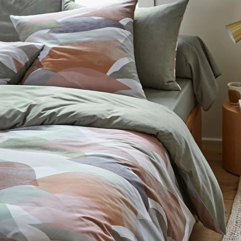 Becquet Linge de lit motif aquarellé - CRÉATION< Housse De Couette|Linge De Lit Fantaisie, Linge De Lit Brodé