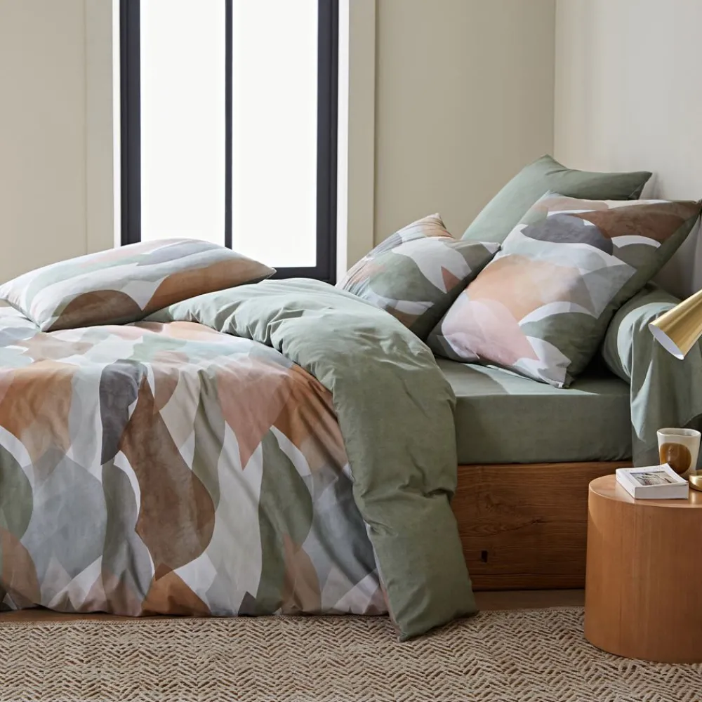 Becquet Linge de lit motif aquarellé - CRÉATION< Housse De Couette|Linge De Lit Fantaisie, Linge De Lit Brodé