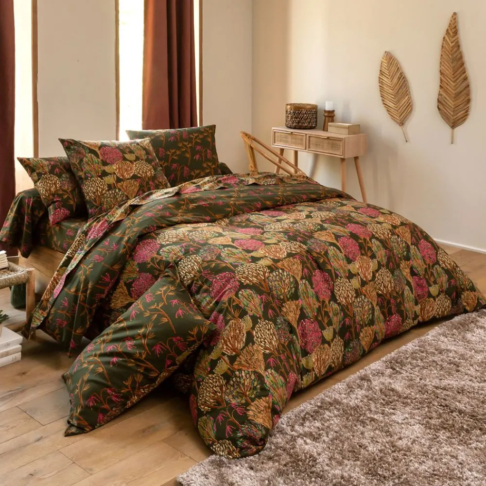 Becquet Linge de lit motif arbres - CRÉATION< Housse De Couette|Linge De Lit Fantaisie, Linge De Lit Brodé