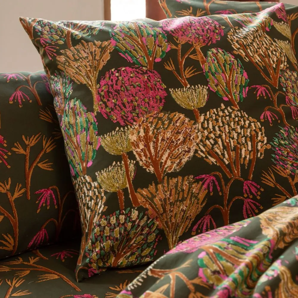 Becquet Linge de lit motif arbres - CRÉATION< Housse De Couette|Linge De Lit Fantaisie, Linge De Lit Brodé