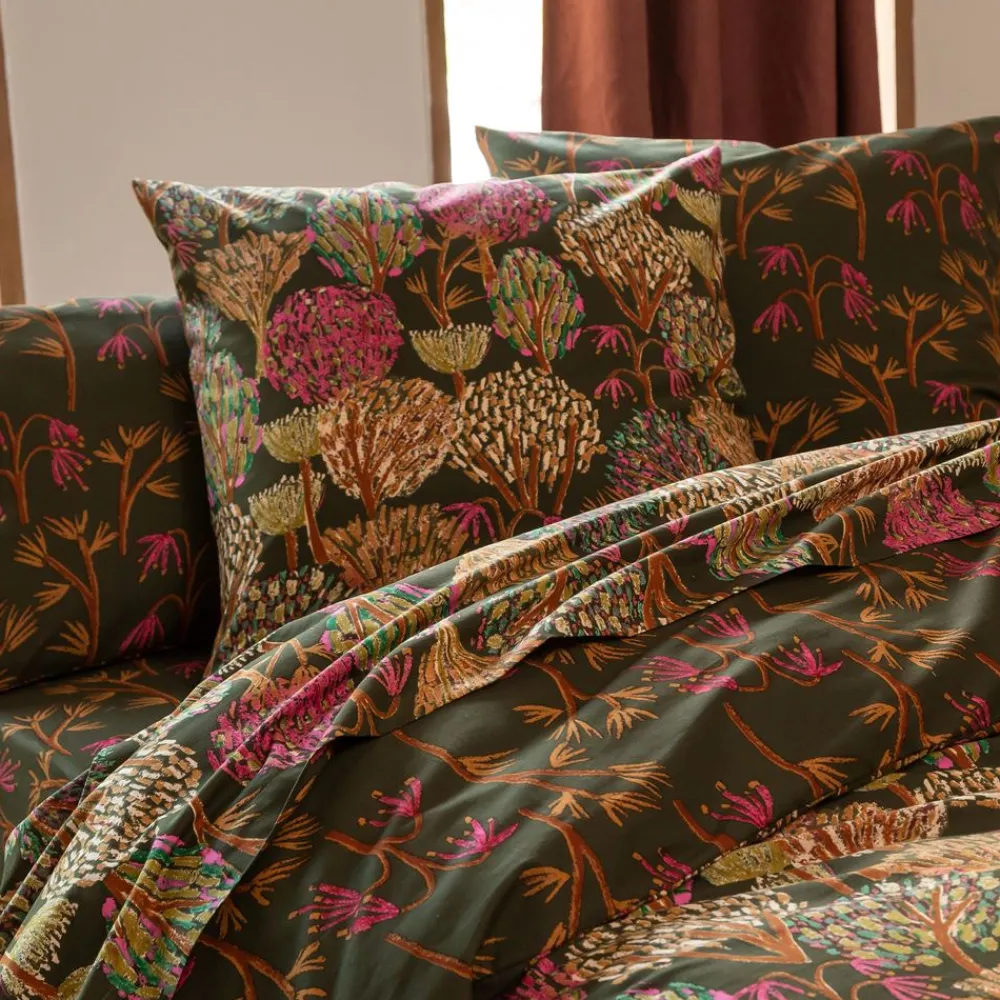 Becquet Linge de lit motif arbres - CRÉATION< Housse De Couette|Linge De Lit Fantaisie, Linge De Lit Brodé