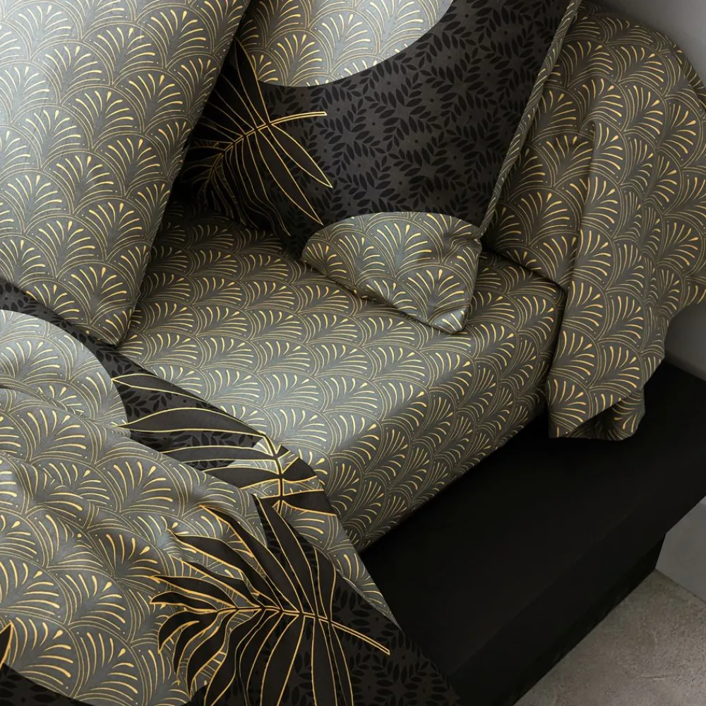 Becquet Linge de lit motif art déco - CRÉATION< Housse De Couette|Linge De Lit Fantaisie, Linge De Lit Brodé