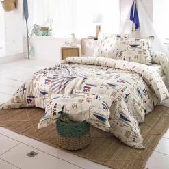 Becquet Linge de lit motif bateau< Housse De Couette|Linge De Lit Fantaisie, Linge De Lit Brodé