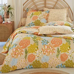 Becquet Linge de lit motif bouquet de fleurs - CRÉATION< Les Matières|Housse De Couette
