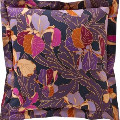 Becquet Linge de lit motif bouquets d'iris - CRÉATION< Housse De Couette