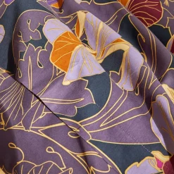 Becquet Linge de lit motif bouquets d'iris - CRÉATION< Housse De Couette