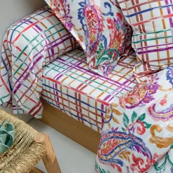 Becquet Linge de lit motif cachemire - CRÉATION< Housse De Couette|Linge De Lit Fantaisie, Linge De Lit Brodé