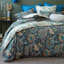 Becquet Linge de lit motif cachemire - CRÉATION< Housse De Couette|Linge De Lit Fantaisie, Linge De Lit Brodé