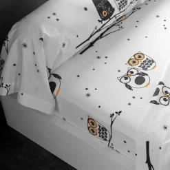 Becquet Linge de lit motif chouettes - CRÉATION<Enfant Linge De Lit Ado, Housse De Couette|Les Matières