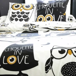 Becquet Linge de lit motif chouettes - CRÉATION<Enfant Linge De Lit Ado, Housse De Couette|Les Matières