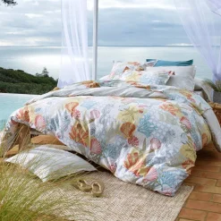 Becquet Linge de lit motif coquillages - CRÉATION< Housse De Couette|Linge De Lit Fantaisie, Linge De Lit Brodé