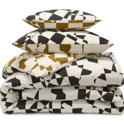 Becquet Linge de lit motif damiers - CRÉATION< Housse De Couette|Linge De Lit Fantaisie, Linge De Lit Brodé