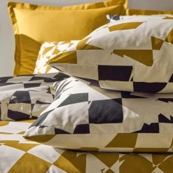 Becquet Linge de lit motif damiers - CRÉATION< Housse De Couette|Linge De Lit Fantaisie, Linge De Lit Brodé