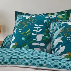 Becquet Linge de lit motif eucalyptus - CRÉATION< Housse De Couette|Linge De Lit Fantaisie, Linge De Lit Brodé