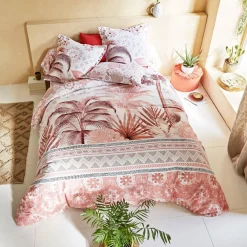 Becquet Linge de lit motif exotique - CRÉATION< Housse De Couette|Linge De Lit Fantaisie, Linge De Lit Brodé
