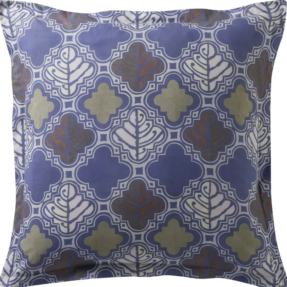 Becquet Linge de lit motif feuilles géométriques - CRÉATION< Housse De Couette|Linge De Lit Fantaisie, Linge De Lit Brodé