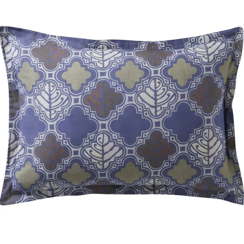 Becquet Linge de lit motif feuilles géométriques - CRÉATION< Housse De Couette|Linge De Lit Fantaisie, Linge De Lit Brodé