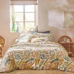 Becquet Linge de lit motif feuillage - CRÉATION< Housse De Couette|Linge De Lit Fantaisie, Linge De Lit Brodé