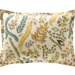 Becquet Linge de lit motif feuillage - CRÉATION< Housse De Couette|Linge De Lit Fantaisie, Linge De Lit Brodé