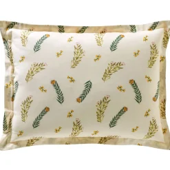 Becquet Linge de lit motif feuillage - CRÉATION< Housse De Couette|Linge De Lit Fantaisie, Linge De Lit Brodé