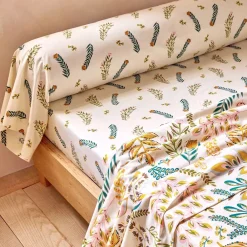 Becquet Linge de lit motif feuillage - CRÉATION< Housse De Couette|Linge De Lit Fantaisie, Linge De Lit Brodé