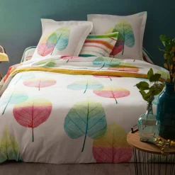 Becquet Linge de lit motif feuilles - CRÉATION<Enfant Linge De Lit Ado, Housse De Couette|Housse De Couette