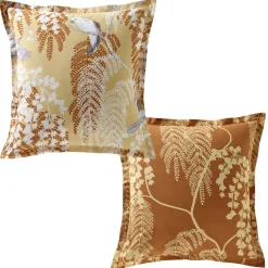 Becquet Linge de lit motif feuillage et oiseaux - CRÉATION< Housse De Couette|Linge De Lit Fantaisie, Linge De Lit Brodé