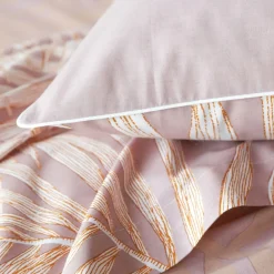 Becquet Linge de lit motif feuillage géant - CRÉATION< Housse De Couette|Linge De Lit Fantaisie, Linge De Lit Brodé