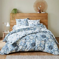 Becquet Linge de lit motif fleurs stylisées - CRÉATION< Housse De Couette|Linge De Lit Fantaisie, Linge De Lit Brodé