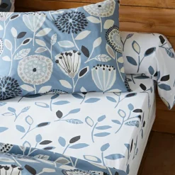 Becquet Linge de lit motif fleurs stylisées - CRÉATION< Housse De Couette|Linge De Lit Fantaisie, Linge De Lit Brodé