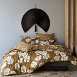 Becquet Linge de lit motif fleurs japonaises - CRÉATION< Housse De Couette|Linge De Lit Fantaisie, Linge De Lit Brodé