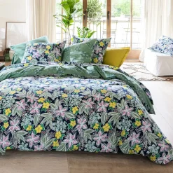 Becquet Linge de lit motif fleurs - CRÉATION< Housse De Couette|Linge De Lit Fantaisie, Linge De Lit Brodé