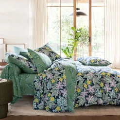 Becquet Linge de lit motif fleurs - CRÉATION< Housse De Couette|Linge De Lit Fantaisie, Linge De Lit Brodé