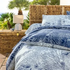 Becquet Linge de lit motif fonds sous-marins - CRÉATION< Housse De Couette|Linge De Lit Fantaisie, Linge De Lit Brodé