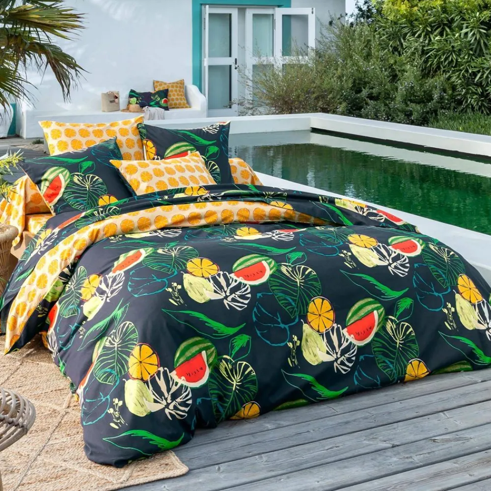 Becquet Linge de lit motif fruits - CRÉATION< Housse De Couette