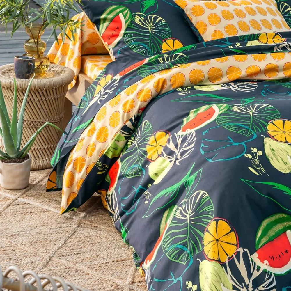 Becquet Linge de lit motif fruits - CRÉATION< Housse De Couette