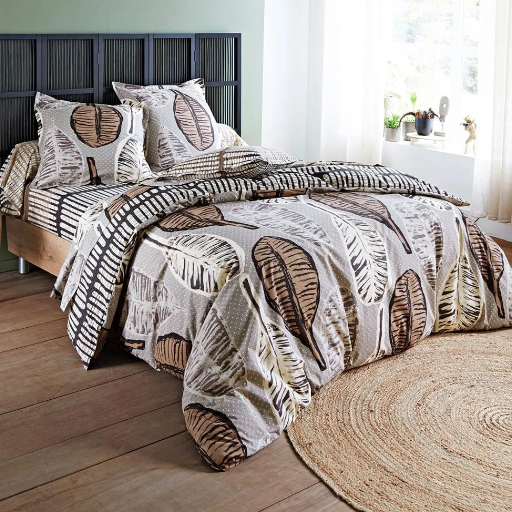 Becquet Linge de lit motif grains de café - CRÉATION< Les Matières|Housse De Couette