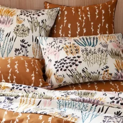 Becquet Linge de lit motif herbes et roseaux - CRÉATION< Housse De Couette|Linge De Lit Fantaisie, Linge De Lit Brodé