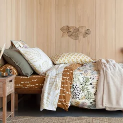 Becquet Linge de lit motif herbes et roseaux - CRÉATION< Housse De Couette|Linge De Lit Fantaisie, Linge De Lit Brodé