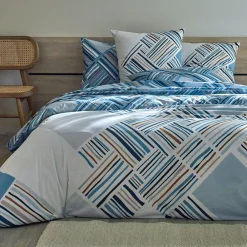 Becquet Linge de lit motif losanges - CRÉATION< Housse De Couette|Linge De Lit Fantaisie, Linge De Lit Brodé