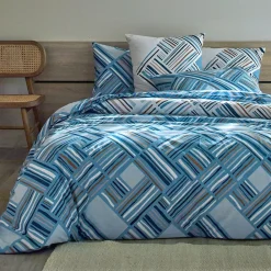 Becquet Linge de lit motif losanges - CRÉATION< Housse De Couette|Linge De Lit Fantaisie, Linge De Lit Brodé