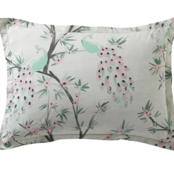 Becquet Linge de lit motif paons et feuillage - CRÉATION< Les Matières|Housse De Couette