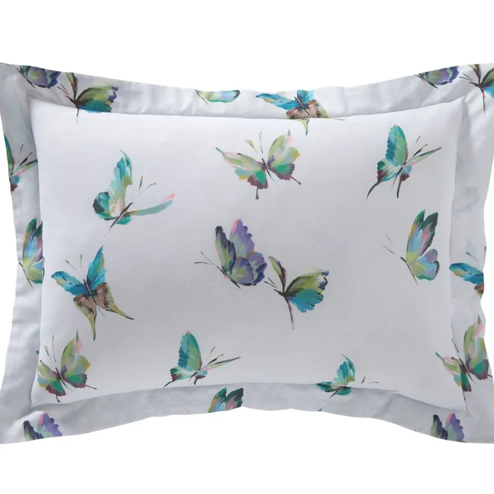 Becquet Linge de lit motif papillons - CRÉATION< Housse De Couette|Linge De Lit Fantaisie, Linge De Lit Brodé