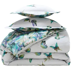 Becquet Linge de lit motif papillons - CRÉATION< Housse De Couette|Linge De Lit Fantaisie, Linge De Lit Brodé