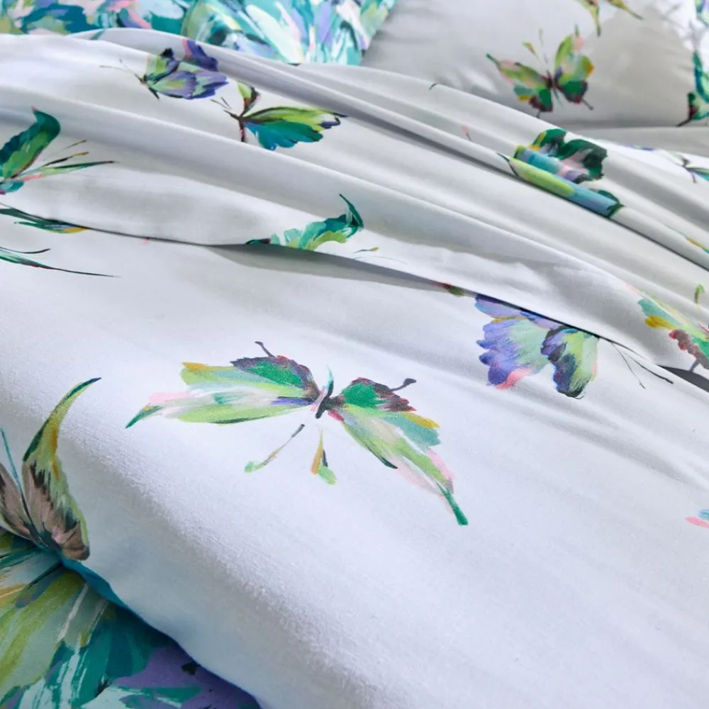 Becquet Linge de lit motif papillons - CRÉATION< Housse De Couette|Linge De Lit Fantaisie, Linge De Lit Brodé