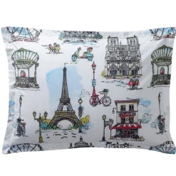 Becquet Linge de lit motif Paris - CRÉATION< Les Matières|Linge De Lit Fantaisie, Linge De Lit Brodé