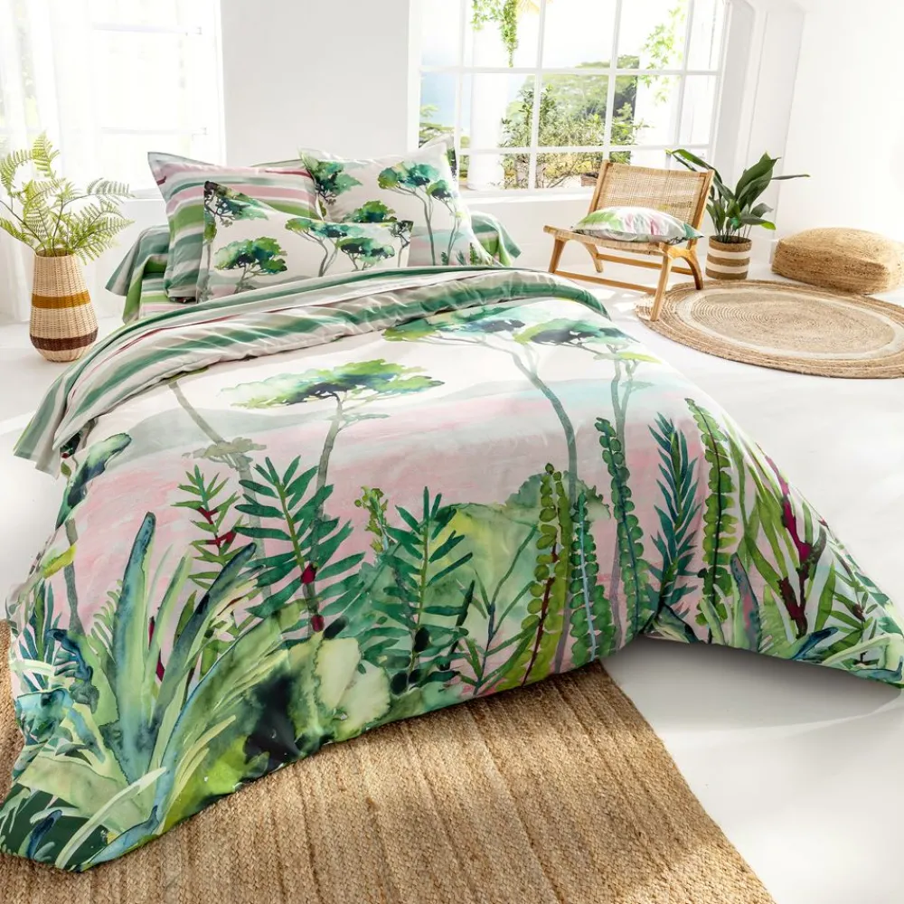 Becquet Linge de lit motif paysage - CRÉATION< Housse De Couette|Linge De Lit Fantaisie, Linge De Lit Brodé