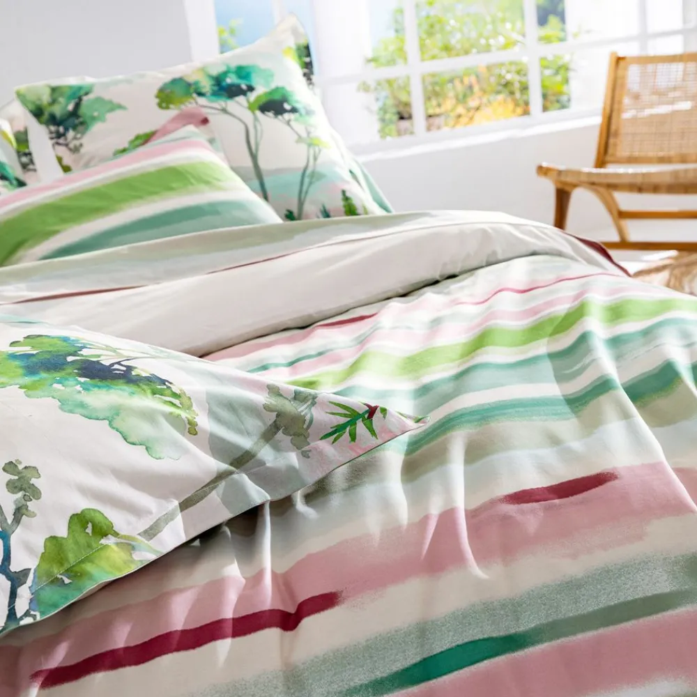 Becquet Linge de lit motif paysage - CRÉATION< Housse De Couette|Linge De Lit Fantaisie, Linge De Lit Brodé