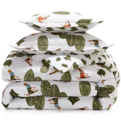 Becquet Linge de lit motif sports d'hiver - CRÉATION< Les Matières|Housse De Couette